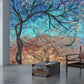 Leafless Tree Mural Wallpaper Modern Art Moisture Resistant Bedroom Wall Decor, Custom Size Clearhalo 'Wall Decor' 'Wall Mural' 1285454
