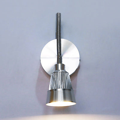 Chrome Conical Wall Lamp Modernist LED Metal Adjustable Reading Wall Sconce in Warm/White Lighting Clearhalo 'Cast Iron' 'Glass' 'Industrial' 'Modern wall lights' 'Modern' 'Tiffany' 'Traditional wall lights' 'Wall Lamps & Sconces' 'Wall Lights' Lighting' 128627