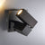 Adjustable Cube Shade Wall Light Fixture Modern Metallic LED Living Room Spotlight in Black/White Black Clearhalo 'Cast Iron' 'Glass' 'Industrial' 'Modern wall lights' 'Modern' 'Tiffany' 'Traditional wall lights' 'Wall Lamps & Sconces' 'Wall Lights' Lighting' 128709