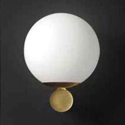 White Glass Sphere Wall Lighting Modern 1 Light Gold Led Wall Mount Light Fixture Clearhalo 'Cast Iron' 'Glass' 'Industrial' 'Modern wall lights' 'Modern' 'Tiffany' 'Traditional wall lights' 'Wall Lamps & Sconces' 'Wall Lights' Lighting' 128792