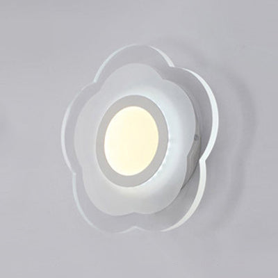 Triangle/Round/Square Corridor Wall Sconce Lighting Acrylic LED Simplicity Wall Lamp in Warm/White Clearhalo 'Modern wall lights' 'Modern' 'Wall Lamps & Sconces' 'Wall Lights' Lighting' 128874