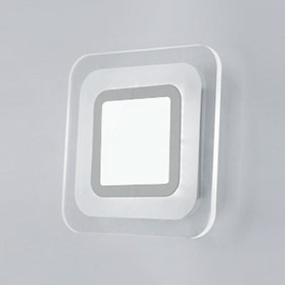 Triangle/Round/Square Corridor Wall Sconce Lighting Acrylic LED Simplicity Wall Lamp in Warm/White Clearhalo 'Modern wall lights' 'Modern' 'Wall Lamps & Sconces' 'Wall Lights' Lighting' 128876