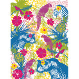 Modern Flower Field Animals Mural Rose Red-Blue-Green Stain Resistant Wall Art for Home Clearhalo 'Wall Decor' 'Wall Mural' 1289019