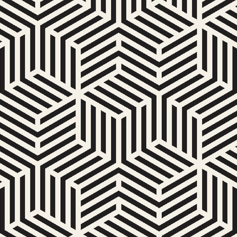 Minimalistic Geometric Wall Murals Black-Yellow Bedroom Wall Art, Made to Measure Clearhalo 'Wall Decor' 'Wall Mural' 1289064