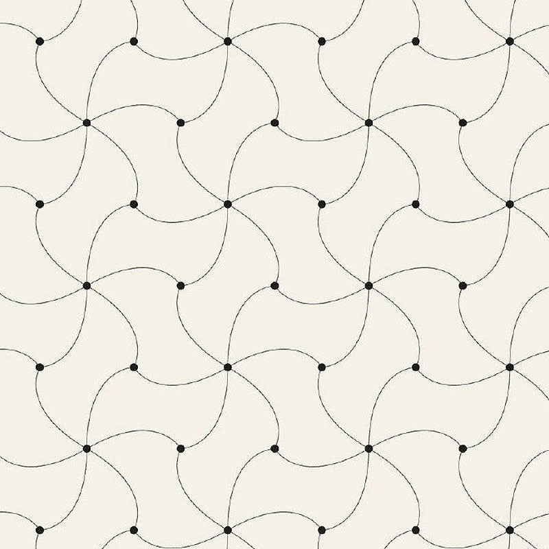 Full Size Net Mural Decal for Living Room Geometric Wall Decor in Black-White, Washable Clearhalo 'Wall Decor' 'Wall Mural' 1289079