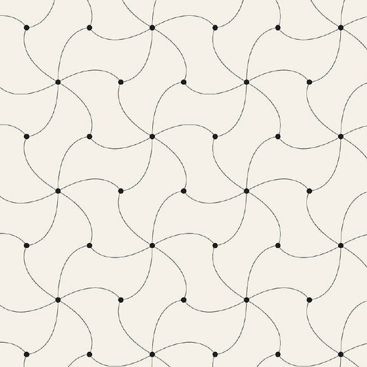 Full Size Net Mural Decal for Living Room Geometric Wall Decor in Black-White, Washable Clearhalo 'Wall Decor' 'Wall Mural' 1289079