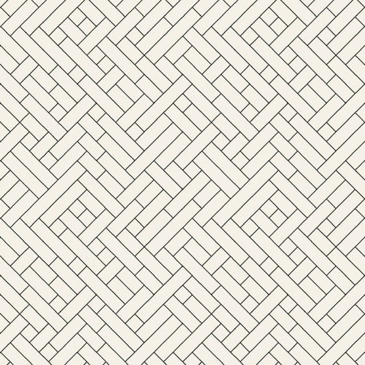 Simple Geometric Interwoven Murals Black-White Stain-Proof Wall Art for Living Room Clearhalo 'Wall Decor' 'Wall Mural' 1289084