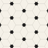 Geometric Cube and Star Mural Decal Minimalistic Non-Woven Cloth Wall Covering in Black-White Clearhalo 'Wall Decor' 'Wall Mural' 1289109