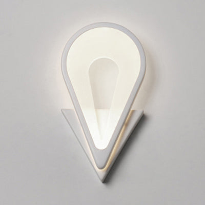 Simple Triangle/Oval/Teardrop Wall Sconce Light Acrylic LED Corridor Wall Light Fixture in Warm/White White White Teardrop Clearhalo 'Modern wall lights' 'Modern' 'Wall Lamps & Sconces' 'Wall Lights' Lighting' 128914