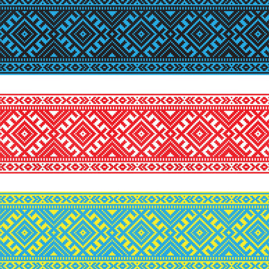 Boho Chic Seamless Belt Mural Wallpaper for Living Room Customized Wall Decor in Red-Blue-Green Clearhalo 'Wall Decor' 'Wall Mural' 1289249