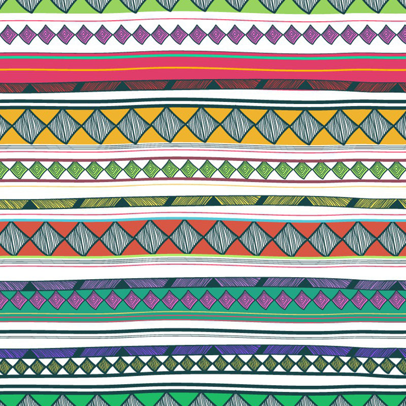 Seamless Diamond Wall Paper Murals Boho-Chic Waterproof Bedroom Wall Art, Custom Made Clearhalo 'Wall Decor' 'Wall Mural' 1289259