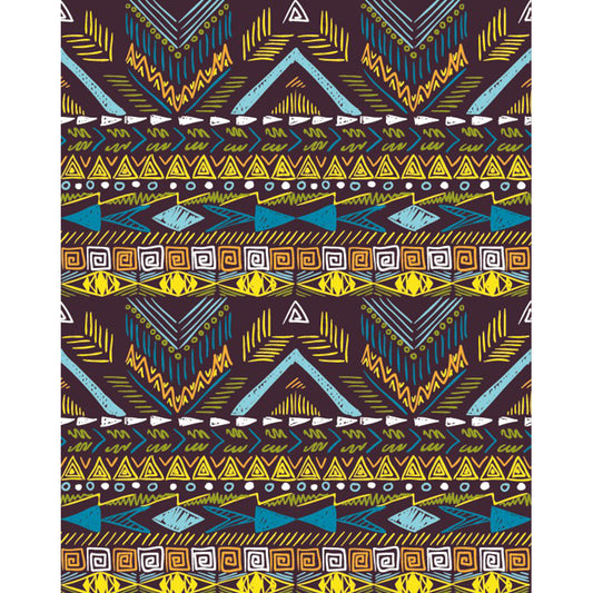 Bohemia Chevron Murals Wallpaper Yellow-Blue Stain Resistant Wall Decor for Home Clearhalo 'Wall Decor' 'Wall Mural' 1289314