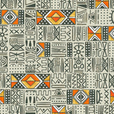 Large Geometric Wall Murals Orange-Grey Non-Woven Wall Art, Waterproof, Custom Print Clearhalo 'Wall Decor' 'Wall Mural' 1289369