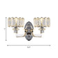 2 Bulbs Drum Wall Lamp Modern Clear Crystal Wall Mounted Light Fixture for Bedchamber Clearhalo 'Wall Lamps & Sconces' 'Wall Lights' Lighting' 1289737