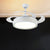 42" Wide Drum Ceiling Flush Contemporary Acrylic White 4-Blade LED Pendant Fan Light White Clearhalo 'Ceiling Fans with Lights' 'Ceiling Fans' 'Modern Ceiling Fans' 'Modern' Lighting' 1289960