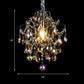 Crystal Teardrops Swirling Arm Hanging Light Modern 1 Head Dinning Hall Suspension Pendant in Silver Clearhalo 'Ceiling Lights' 'Modern Pendants' 'Modern' 'Pendant Lights' 'Pendants' Lighting' 1290154