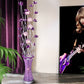 Purple LED Floral Floor Lamp Art Decor Aluminum Vase-Shaped Decorative Standing Floor Light with Twig Design Clearhalo 'Floor Lamps' 'Lamps' Lighting' 1290304