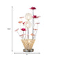 Art Decor Rose and Dandelion Night Light LED Ironic Desk Lighting with Inserted Crystal Vase in Gold Clearhalo 'Lamps' 'Table Lamps' Lighting' 1290365