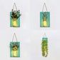 Clear Glass Jar Wall Lamp Modern Plant Decor String Light with Green Wooden Backplate Clearhalo 'Wall Lamps & Sconces' 'Wall Lights' Lighting' 129155