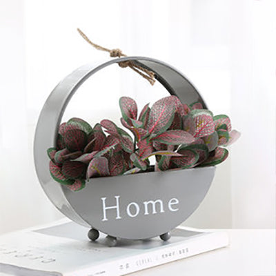 Metal Circular Hanging Wall Sconce Nordic Flower/Plant Accent String Light for Restaurant Tea Shop Fittonia Clearhalo 'Wall Lamps & Sconces' 'Wall Lights' Lighting' 129172