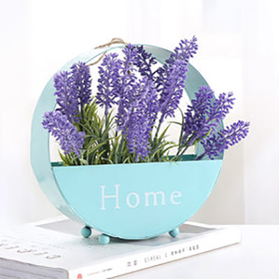 Metal Circular Hanging Wall Sconce Nordic Flower/Plant Accent String Light for Restaurant Tea Shop Lavender Clearhalo 'Wall Lamps & Sconces' 'Wall Lights' Lighting' 129173