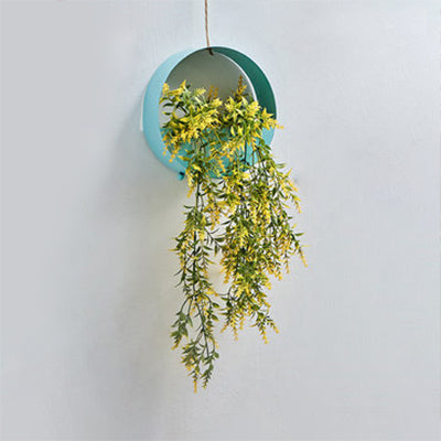 Nordic Floral Wall String Light with Hanging Rope Metal Base Fairy Light for Cafe Tea Shop Malt Grass Clearhalo 'Wall Lamps & Sconces' 'Wall Lights' Lighting' 129177