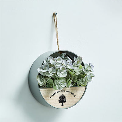 Flower/Plant String Light with Wood Circle/House Shelf Nordic Twinkle Light for Cafe Tea Shop Begonia Clearhalo 'Wall Lamps & Sconces' 'Wall Lights' Lighting' 129182