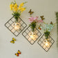 Blue/Pink/Yellow Flower Wall String Lights Modern Glass Jar Twinkle Light for Cafe Tea Shop Clearhalo 'Wall Lamps & Sconces' 'Wall Lights' Lighting' 129284