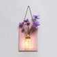 Floral Wall String Lights for Cafe Rustic Clear Glass Shade Twinkle Light with Pink Backplate Purple Callistephus Clearhalo 'Wall Lamps & Sconces' 'Wall Lights' Lighting' 129301