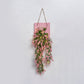 Floral Wall String Lights for Cafe Rustic Clear Glass Shade Twinkle Light with Pink Backplate Pink Colorful Flower Clearhalo 'Wall Lamps & Sconces' 'Wall Lights' Lighting' 129304