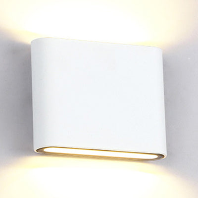 Black/White Rectangular Wall Washer Light Modern Stylish Warm/White Light LED Aluminum Wall Sconce for Hallway, 4.5"/7" W White 4.5" Warm Clearhalo 'Cast Iron' 'Glass' 'Industrial' 'Modern wall lights' 'Modern' 'Tiffany' 'Traditional wall lights' 'Wall Lamps & Sconces' 'Wall Lights' Lighting' 129435