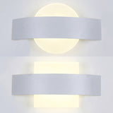 Round/Square Acrylic Wall Light Sconce Contemporary LED Black/White Finish Wall Lamp with Metal Backplate in White/Warm Lighting Clearhalo 'Cast Iron' 'Glass' 'Industrial' 'Modern wall lights' 'Modern' 'Tiffany' 'Traditional wall lights' 'Wall Lamps & Sconces' 'Wall Lights' Lighting' 129516