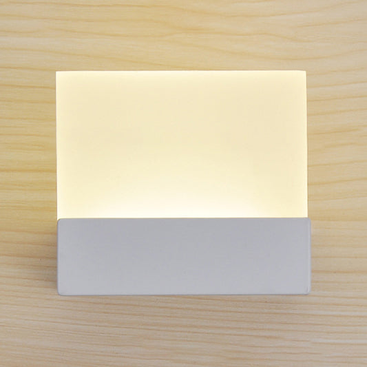 Acrylic Slab Sconce Light Minimalist LED 1 Light Wall Lighting Ideas in Warm/White Light Clearhalo 'Modern wall lights' 'Modern' 'Wall Lamps & Sconces' 'Wall Lights' Lighting' 129528