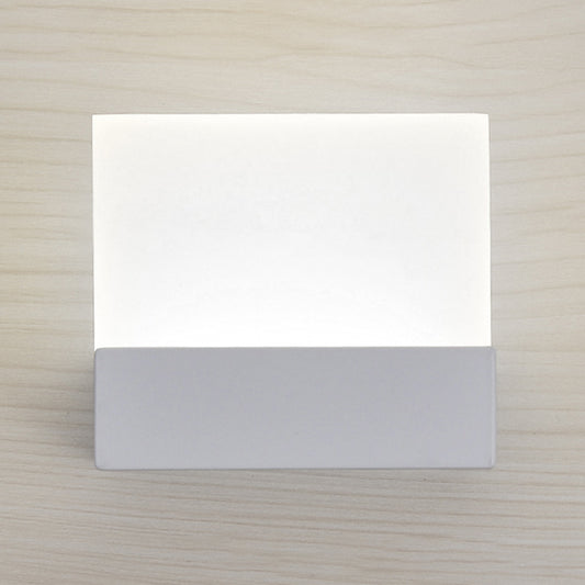Acrylic Slab Sconce Light Minimalist LED 1 Light Wall Lighting Ideas in Warm/White Light White White Clearhalo 'Modern wall lights' 'Modern' 'Wall Lamps & Sconces' 'Wall Lights' Lighting' 129531