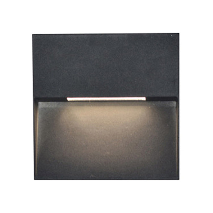 LED Porch Wall Sconce Lamp with Round/Rectangle Aluminum Shade Black Sconce Lighting in White/Warm Light Black Warm Square Clearhalo 'Cast Iron' 'Glass' 'Industrial' 'Modern wall lights' 'Modern' 'Tiffany' 'Traditional wall lights' 'Wall Lamps & Sconces' 'Wall Lights' Lighting' 129544