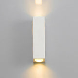 Aluminum Rectangle Wall Mounted Light Contemporary 2-Light White Wall Sconce for Bedroom, Warm/White Light White Warm Clearhalo 'Cast Iron' 'Glass' 'Industrial' 'Modern wall lights' 'Modern' 'Tiffany' 'Traditional wall lights' 'Wall Lamps & Sconces' 'Wall Lights' Lighting' 129559