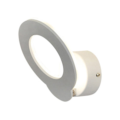 Circle/Square Shaped Wall Sconce Lighting Minimalism Aluminum LED White Wall Lamp in Warm/Natural Lighting White Round Clearhalo 'Cast Iron' 'Glass' 'Industrial' 'Modern wall lights' 'Modern' 'Tiffany' 'Traditional wall lights' 'Wall Lamps & Sconces' 'Wall Lights' Lighting' 129908