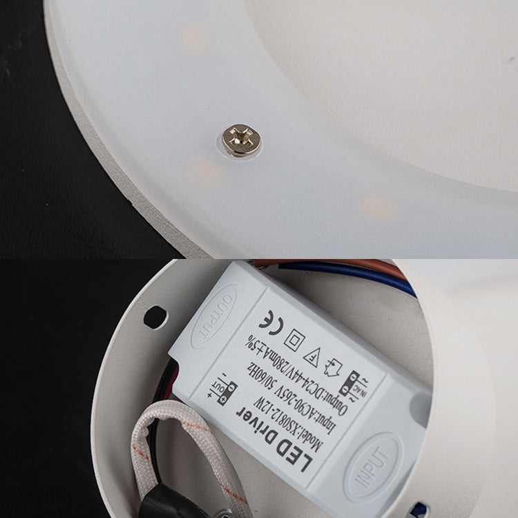 Circle/Square Shaped Wall Sconce Lighting Minimalism Aluminum LED White Wall Lamp in Warm/Natural Lighting Clearhalo 'Cast Iron' 'Glass' 'Industrial' 'Modern wall lights' 'Modern' 'Tiffany' 'Traditional wall lights' 'Wall Lamps & Sconces' 'Wall Lights' Lighting' 129910