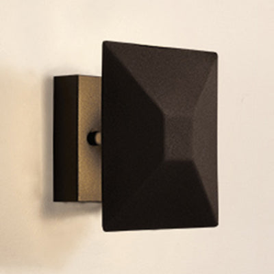 Modernist 1/3-Light Sconce Lighting with Metal Shade Black/White Geometric Wall Lamp for Stairway 1.0 Black Clearhalo 'Cast Iron' 'Glass' 'Industrial' 'Modern wall lights' 'Modern' 'Tiffany' 'Traditional wall lights' 'Wall Lamps & Sconces' 'Wall Lights' Lighting' 129962