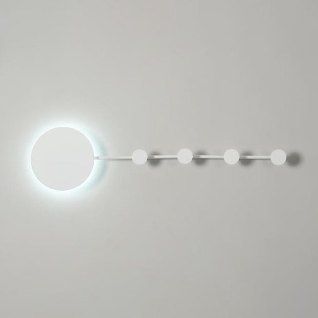 27.5"/39" Wide Black/White Round LED Wall Lamp Simplicity LED Acrylic Sconce Light Fixture in Warm/White Light with Hangers White 39" Clearhalo 'Modern wall lights' 'Modern' 'Wall Lamps & Sconces' 'Wall Lights' Lighting' 129996