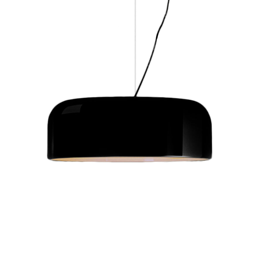 Black/White Dome Hanging Ceiling Light Simple 1 Head Metal Pendant Light Fixture, 14"/19"/23.5" Wide Clearhalo 'Ceiling Lights' 'Modern Pendants' 'Modern' 'Pendant Lights' 'Pendants' Lighting' 12_872e76dd-5dd7-4606-8502-20ea50998484