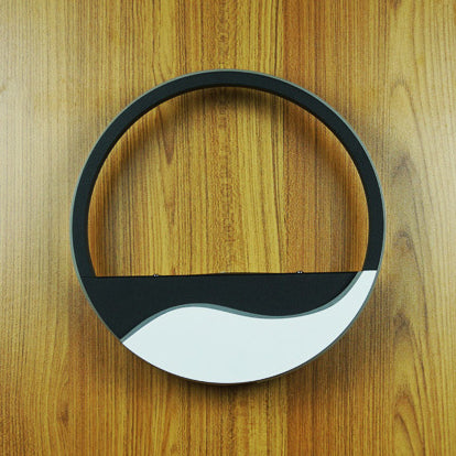 Ring Acrylic Wall Sconce Light Modern LED White/Black Wall Lighting Fixture in Warm/White Light Clearhalo 'Cast Iron' 'Glass' 'Industrial' 'Modern wall lights' 'Modern' 'Tiffany' 'Traditional wall lights' 'Wall Lamps & Sconces' 'Wall Lights' Lighting' 131547