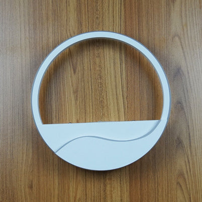 Ring Acrylic Wall Sconce Light Modern LED White/Black Wall Lighting Fixture in Warm/White Light Clearhalo 'Cast Iron' 'Glass' 'Industrial' 'Modern wall lights' 'Modern' 'Tiffany' 'Traditional wall lights' 'Wall Lamps & Sconces' 'Wall Lights' Lighting' 131549