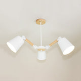 Bedroom Chandelier Kids, Adjustable Arm Wood Pendant Lighting with Tapered Shade Modern Style Clearhalo 'Ceiling Lights' 'Chandeliers' Lighting' options 13159