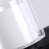 Cylinder Clear Glass Sconce Lighting Modern 1 Light Black/Chrome Wall Mounted Light Fixture Clearhalo 'Cast Iron' 'Glass' 'Industrial' 'Modern wall lights' 'Modern' 'Tiffany' 'Traditional wall lights' 'Wall Lamps & Sconces' 'Wall Lights' Lighting' 131684