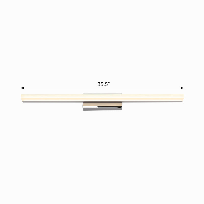 Ultra-Thin Vanity Lamp Nordic Acrylic 16"/20" Dia LED Indoor Sconce Light Fixture in Silver, Warm/White Light Clearhalo 'Cast Iron' 'Glass' 'Industrial' 'Modern wall lights' 'Modern' 'Tiffany' 'Traditional wall lights' 'Vanity Lights' 'Wall Lights' Lighting' 131949