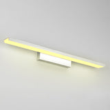 Linear Indoor Vanity Sconce Light Acrylic 16"/23.5" W LED Simple Stylish Wall Mounted Lamp in Silver/Black, Warm/White Light Silver Warm Clearhalo 'Cast Iron' 'Glass' 'Industrial' 'Modern wall lights' 'Modern' 'Tiffany' 'Traditional wall lights' 'Vanity Lights' 'Wall Lights' Lighting' 131984