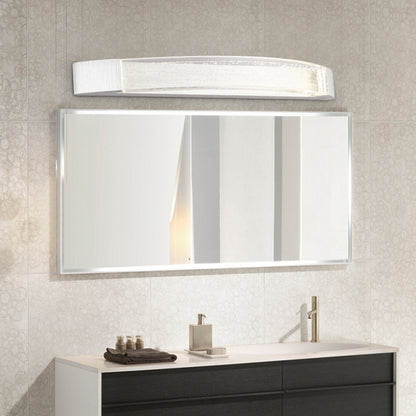 Silver Bow-Shaped Wall Mount Light Contemporary Bubble Crystal LED Vanity Light in Natural Light for Bathroom, 12.5"/16.5"/20" Wide Silver Clearhalo 'Modern wall lights' 'Modern' 'Vanity Lights' 'Wall Lights' Lighting' 132268