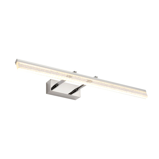 16"/23.5"/31.5" Wide Crystal Linear Wall Light Modern Chrome Adjustable Vanity Wall Sconce in Warm/White Light for Bathroom Clearhalo 'Cast Iron' 'Glass' 'Industrial' 'Modern wall lights' 'Modern' 'Tiffany' 'Traditional wall lights' 'Vanity Lights' 'Wall Lights' Lighting' 132361