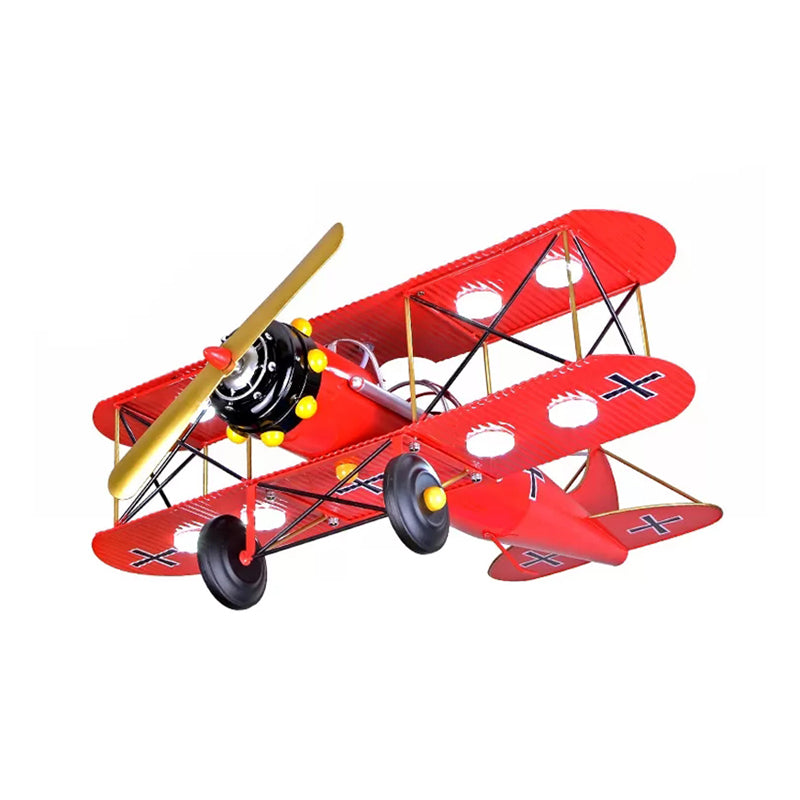 Large Chandelier 8 Light, Modern Hanging Light Fixture with Milk Glass Shade & Biplane Design for Boys Room, L:25in W:27.5in H:8in Clearhalo 'Ceiling Lights' 'Chandeliers' Lighting' options 13310